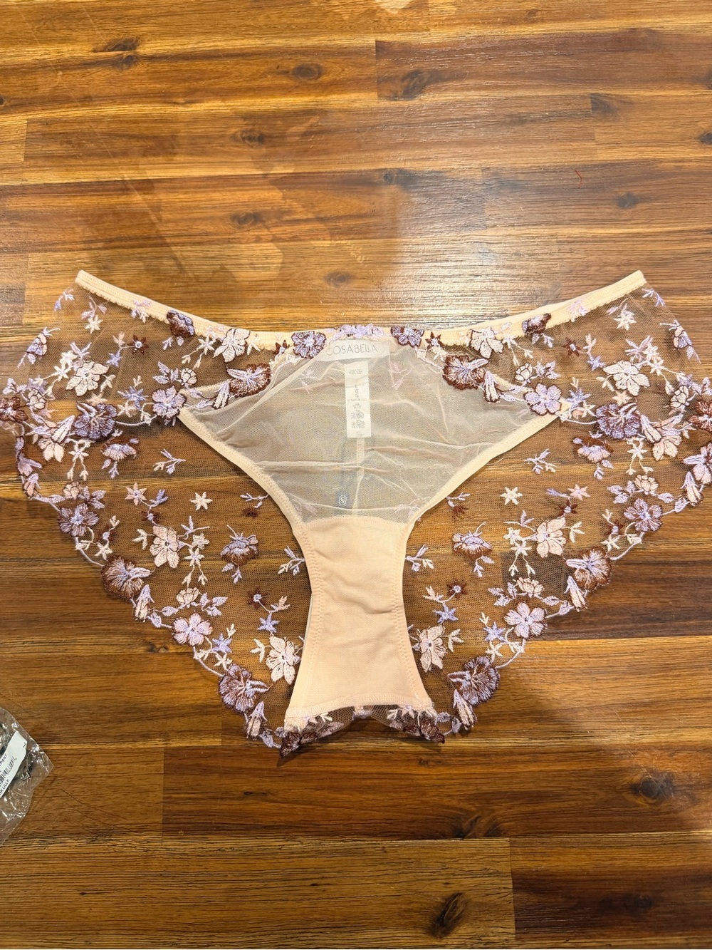 Cosabella Abrima Floral Lace Hotpant Bikini Panty - Pink Lilly